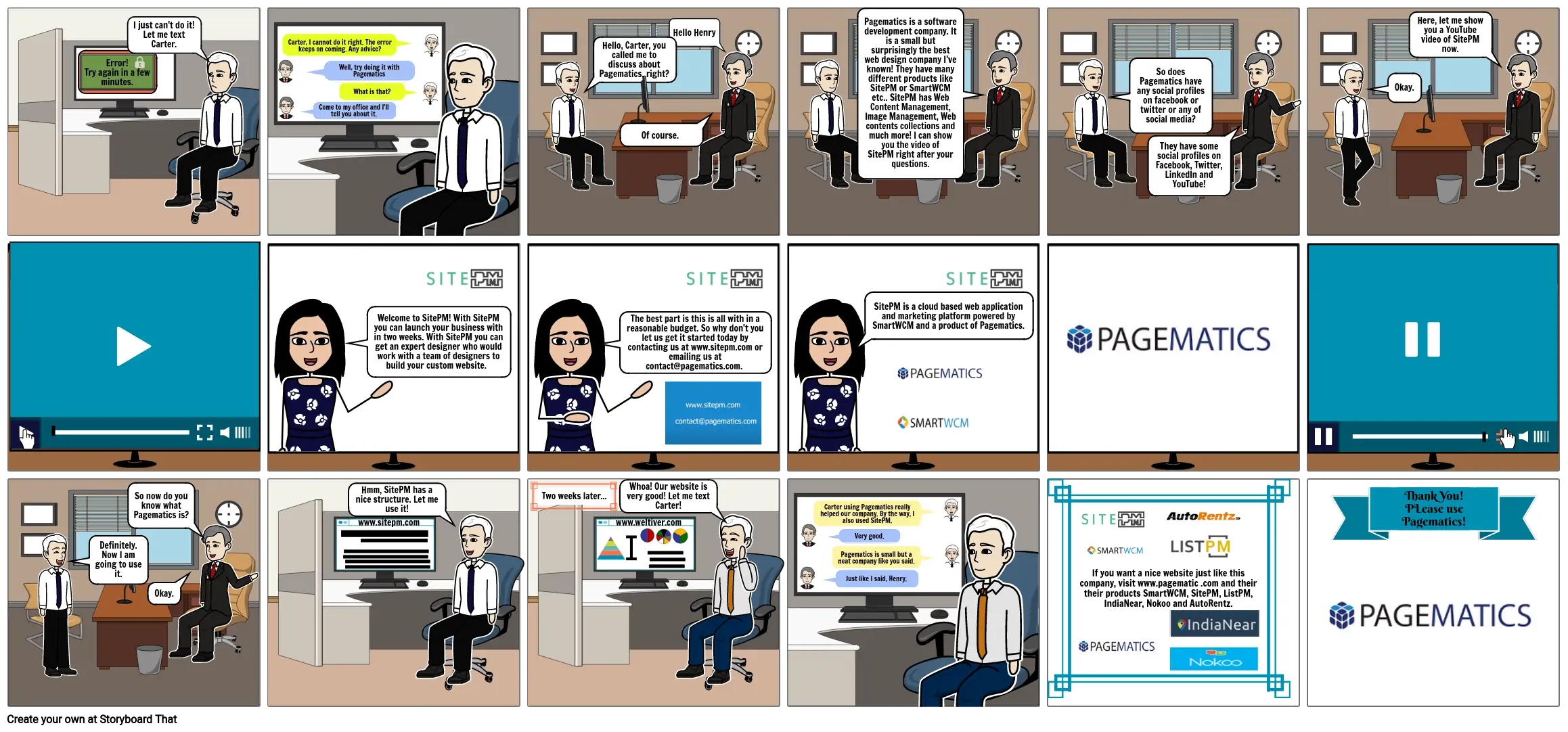 Pagematics add - Storyboard That