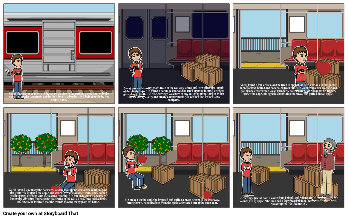 train journey story writing