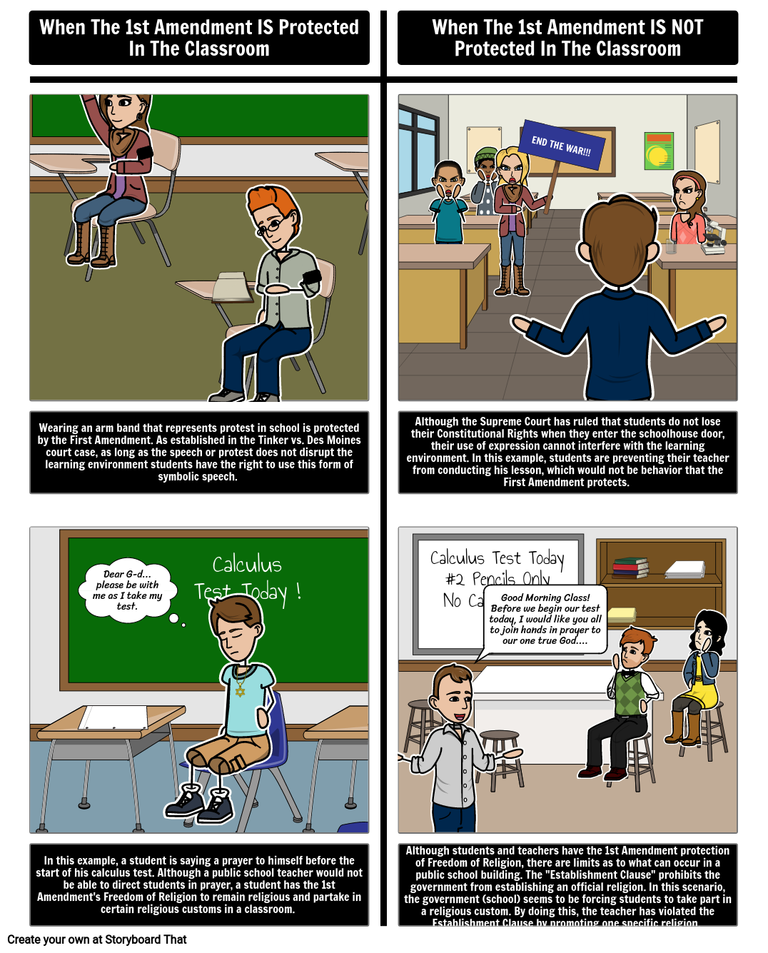 First Amendment In The Classroom Storyboard By Matt campbell