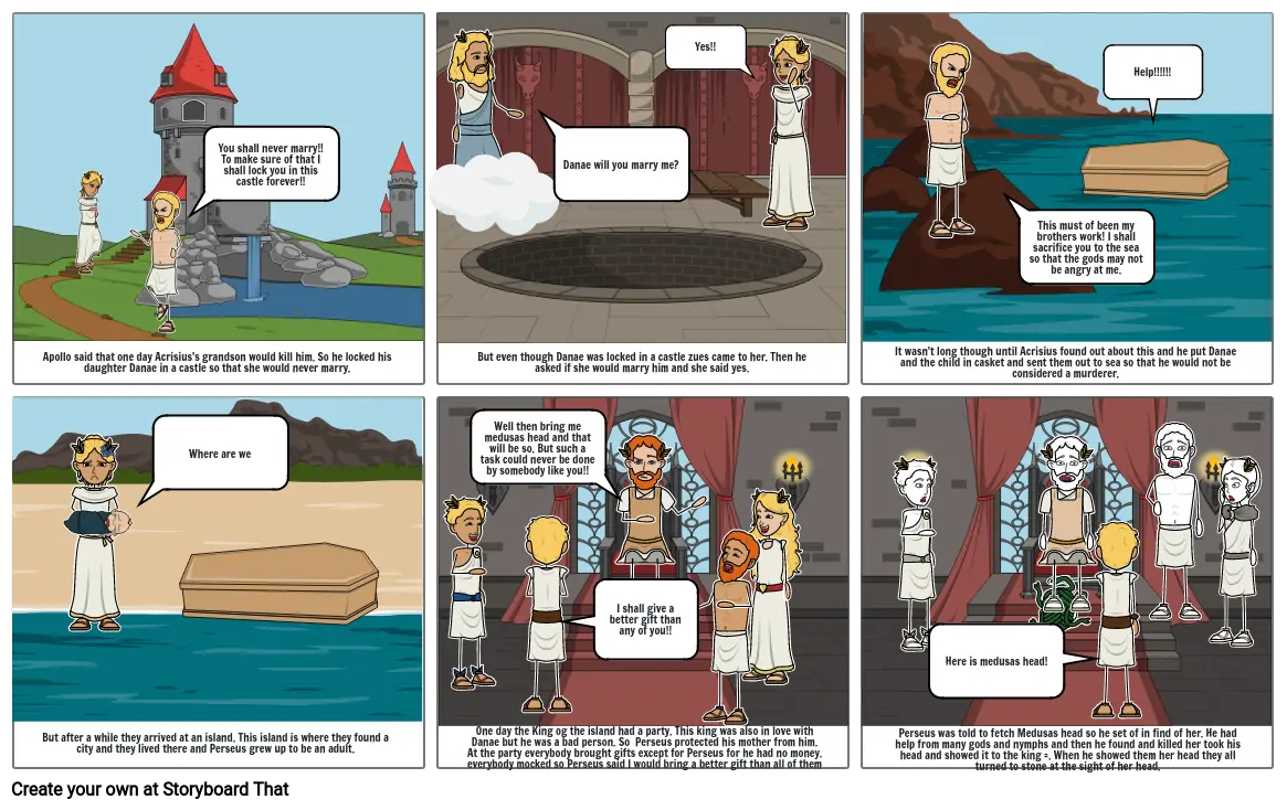 Greek myths comic strip 2