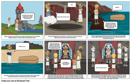Greek myths comic strip 2