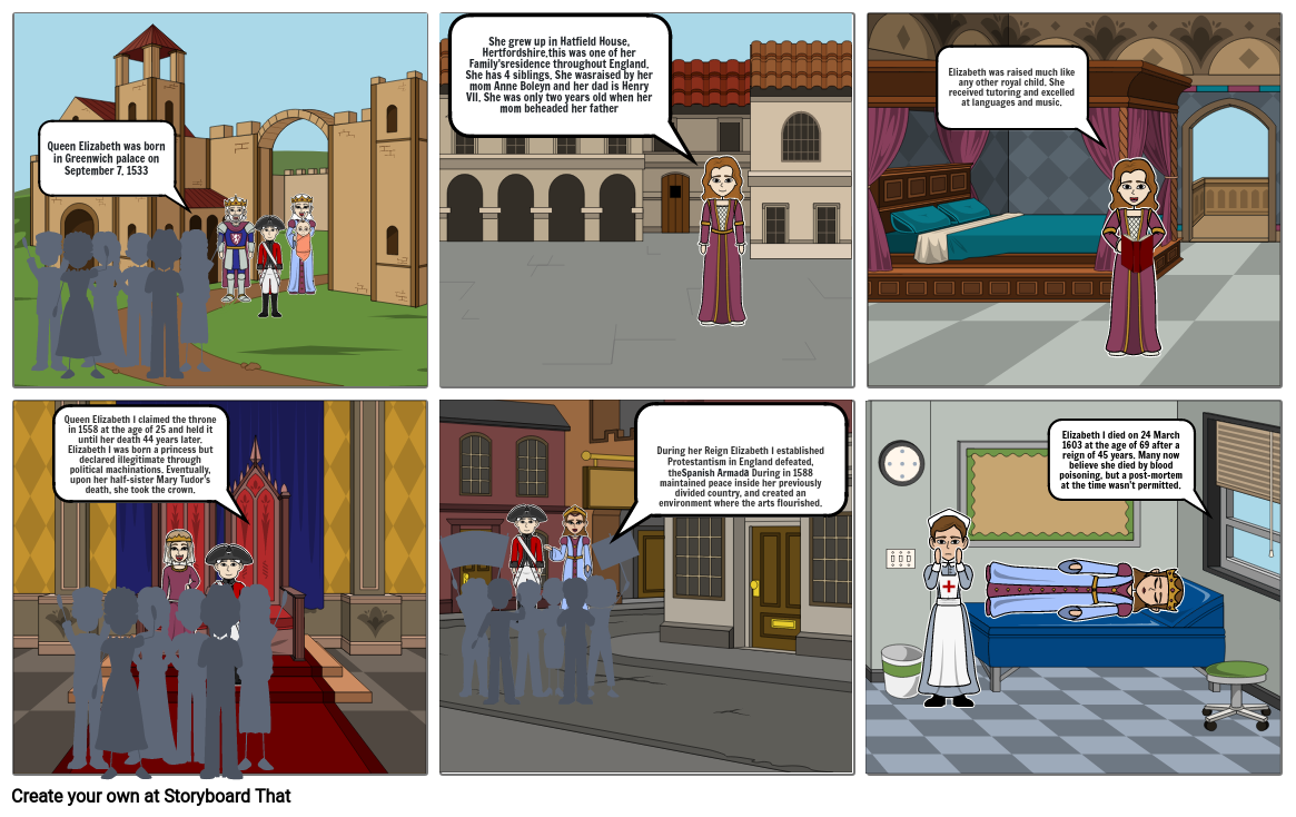 Queen Elizabeth I Storyboard by maureenm99201