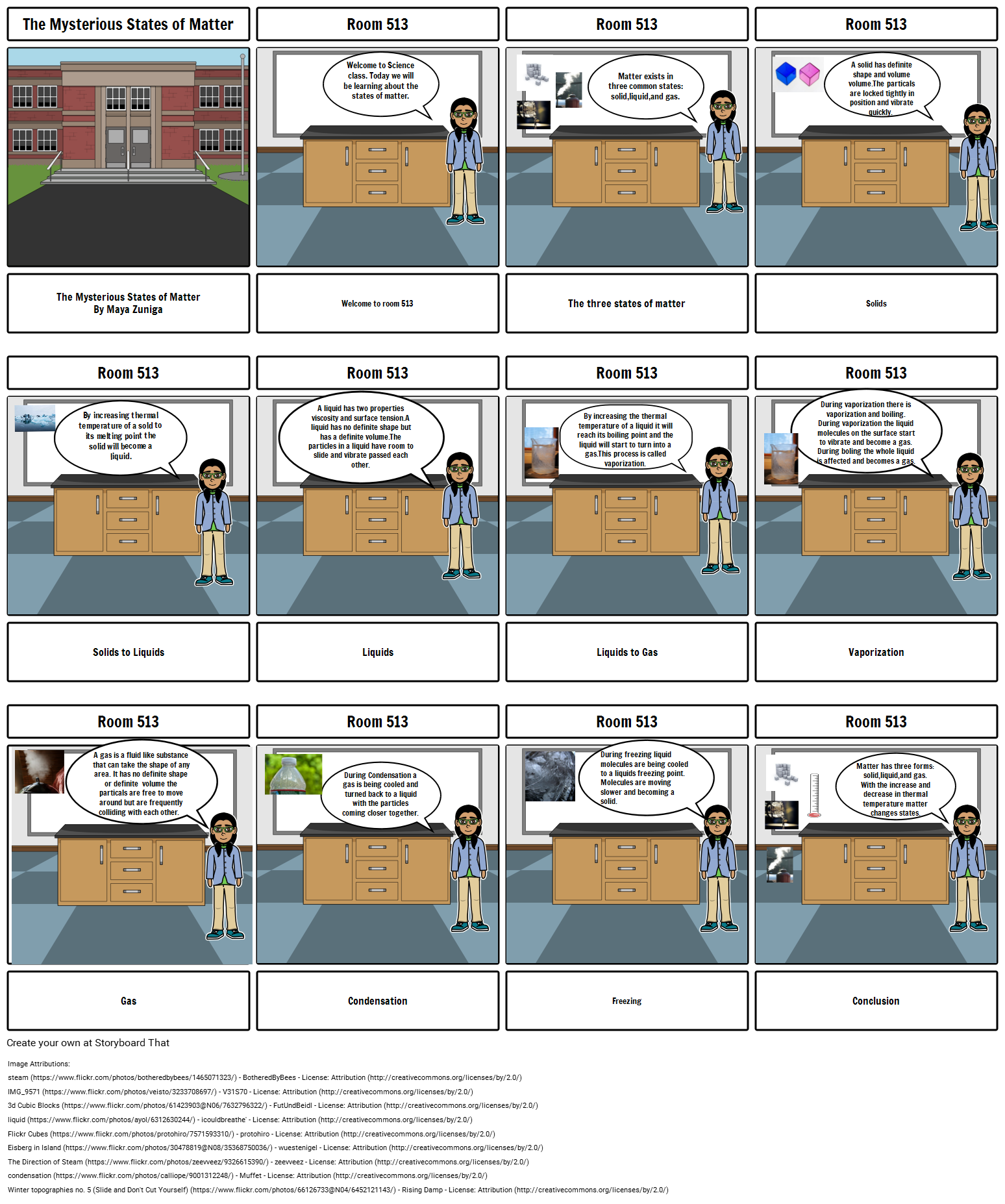 States of Matter Storyboard par mayazuniga