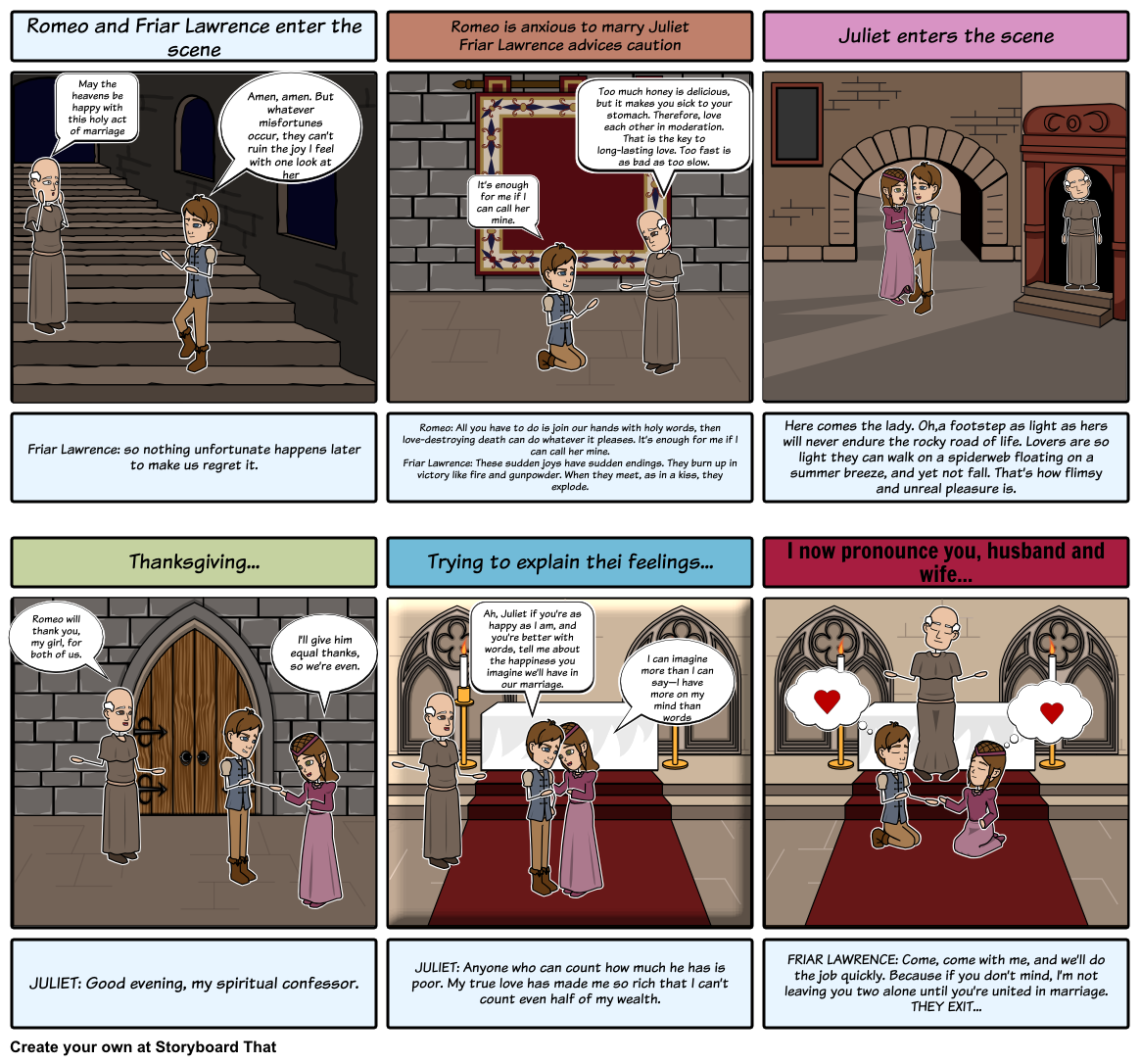 Romeo And Juliet s Wedding Storyboard By Mayriemartin