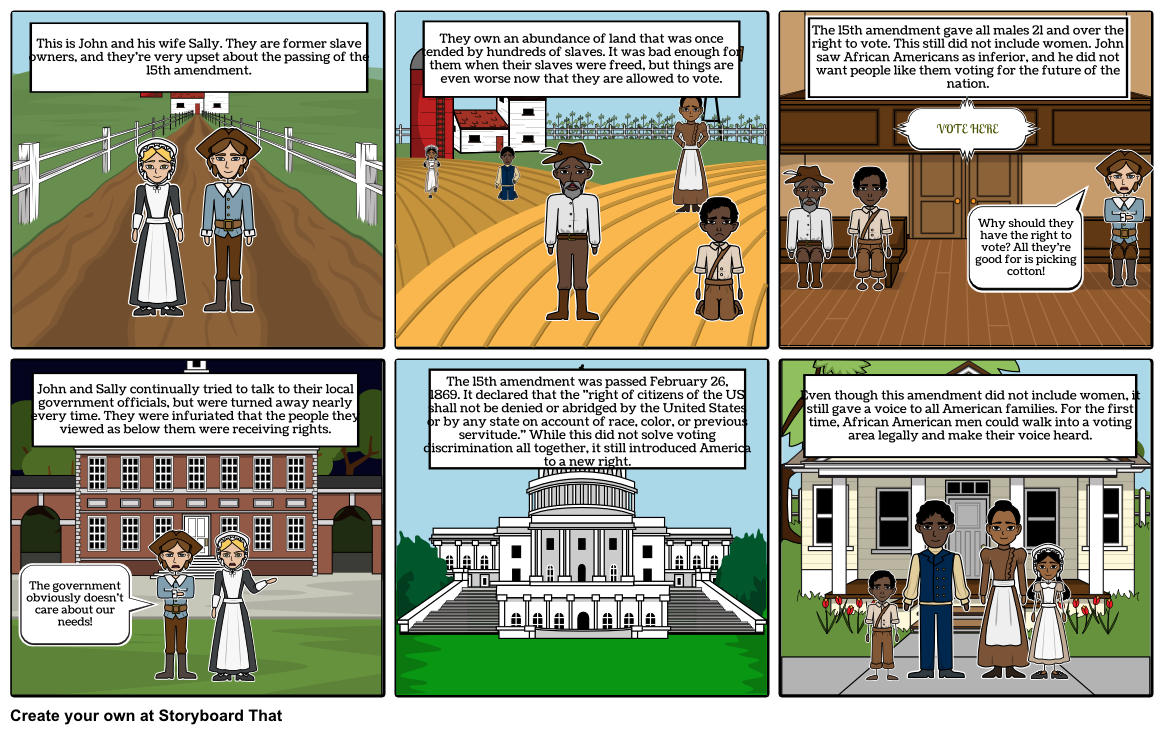 15th Amendment Ma Baledge Storyboard By Mbaledge33804