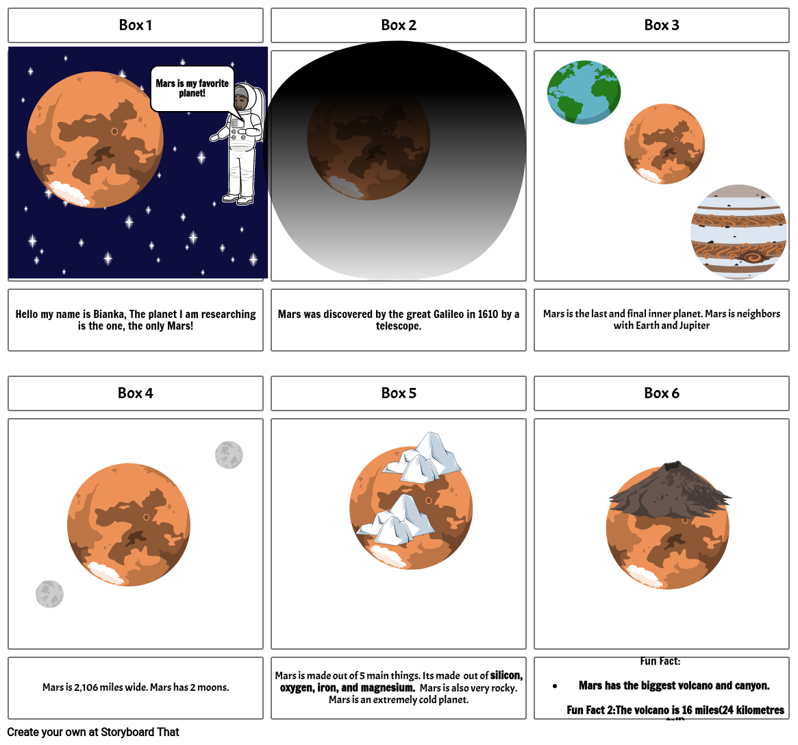 Mars By: Bianka Storyboard by mbianka