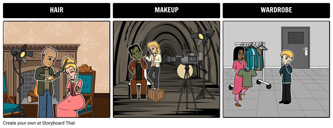 Hair, Makeup, Wardrobe Storyboard by mcima