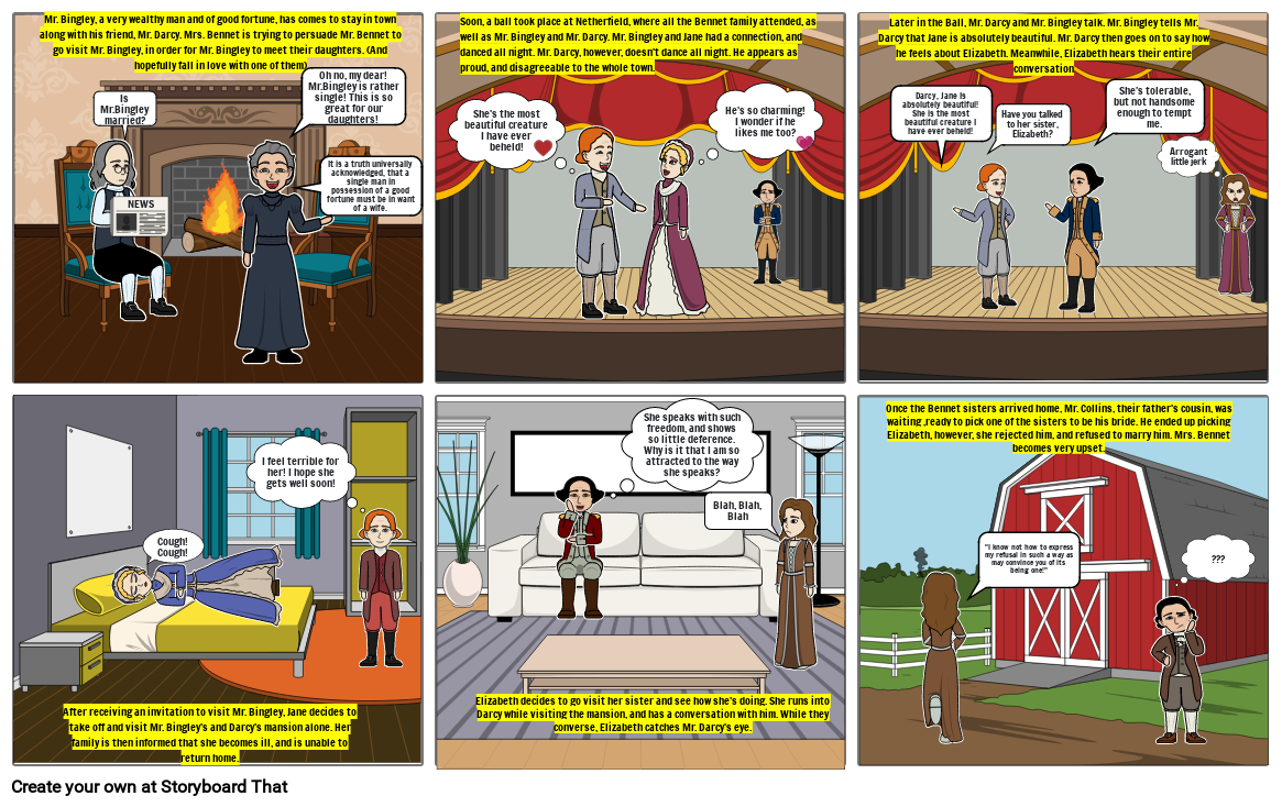 Pride and Prejudice Comic Strip