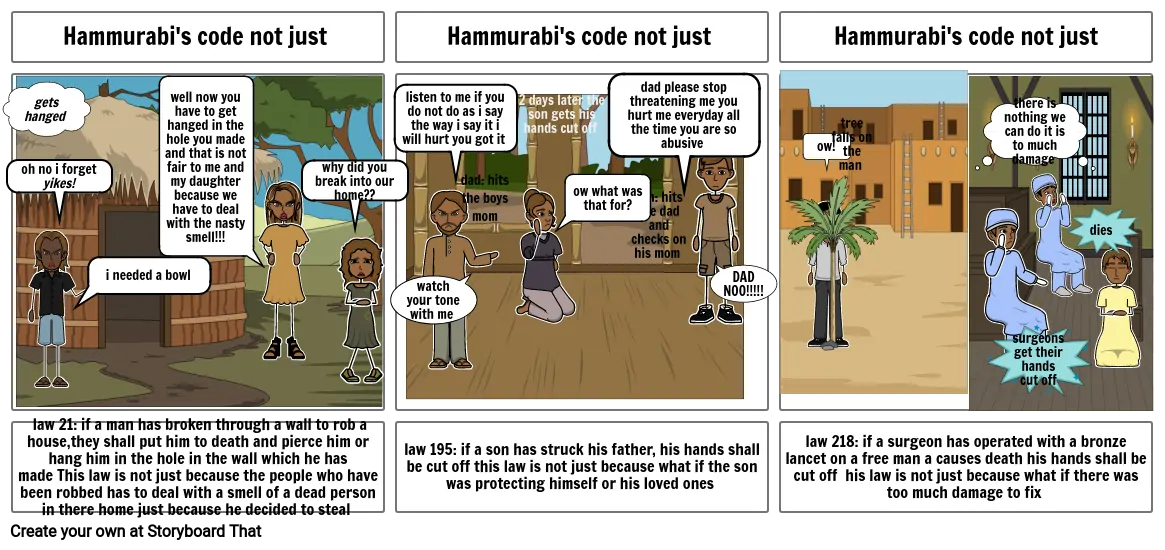 Hammurabi&#39;s code (not just)