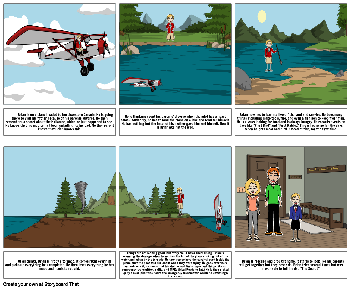 English Hatchet Storyboard by me37997