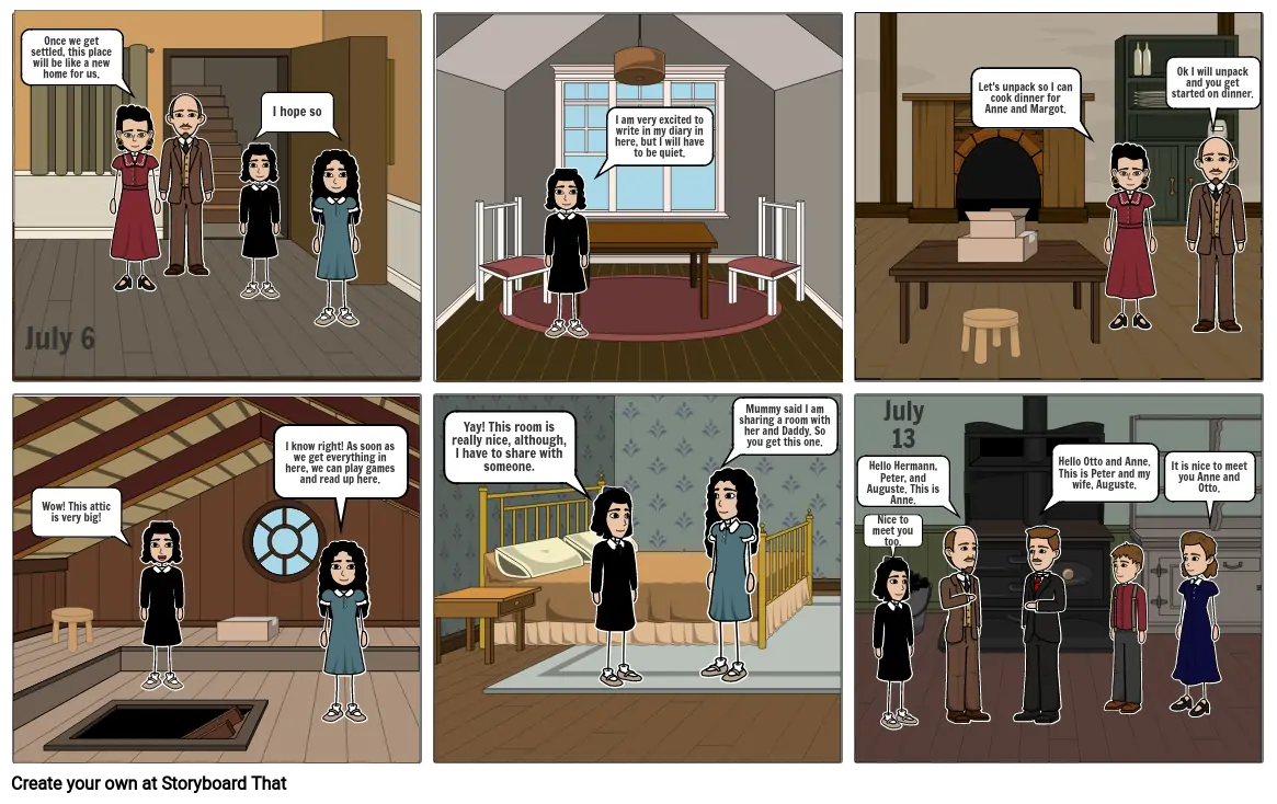Anne Frank Comic Strip