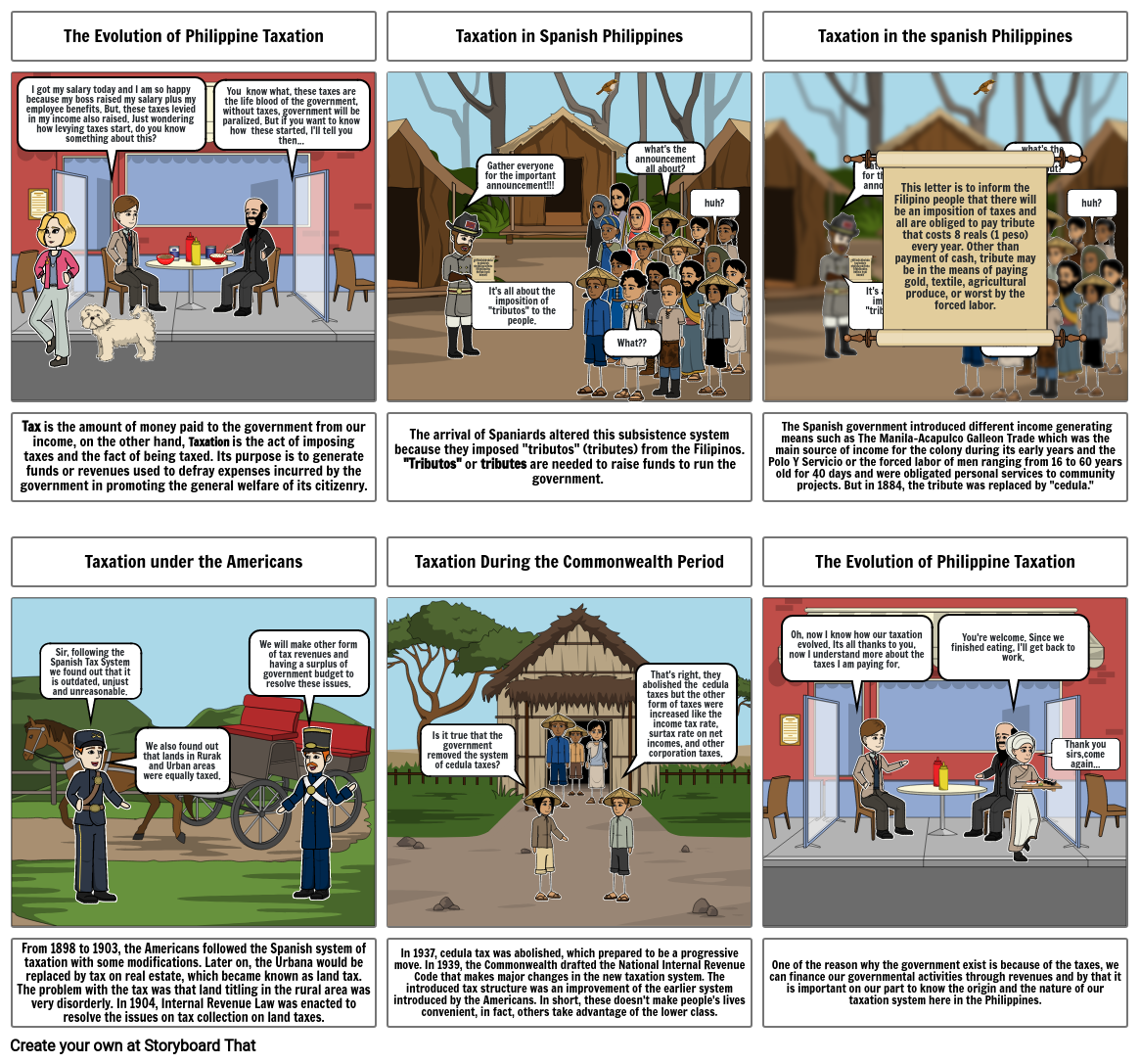 Evolution Of Philippine Taxation Storyboard By Melvin15010