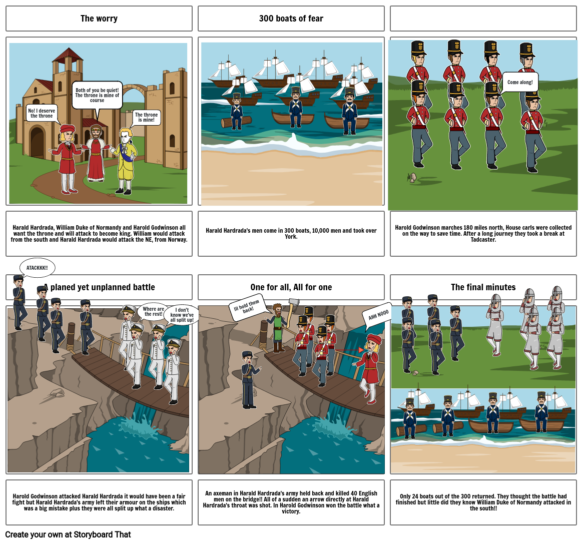 The Battle of Stamford Bridge 1006 Storyboard by melyaabdelaal