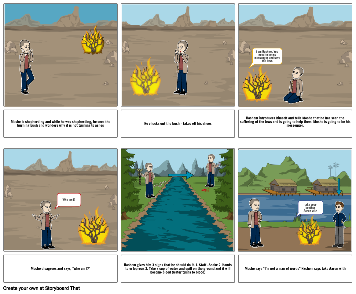 Moshe And The Burning Bush Storyboard By Miacoleman2007 1306