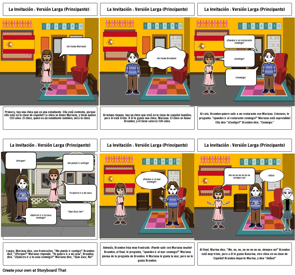 Mia DeGrandpre: PROYECTO - Historieta Storyboard