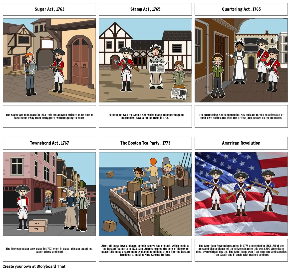 Storyboard: American revolution