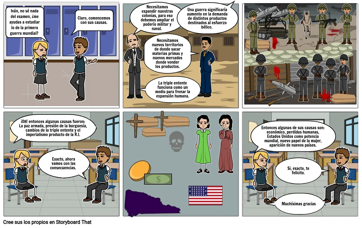 Primera Guerra Mundial Storyboard Por Miche02a