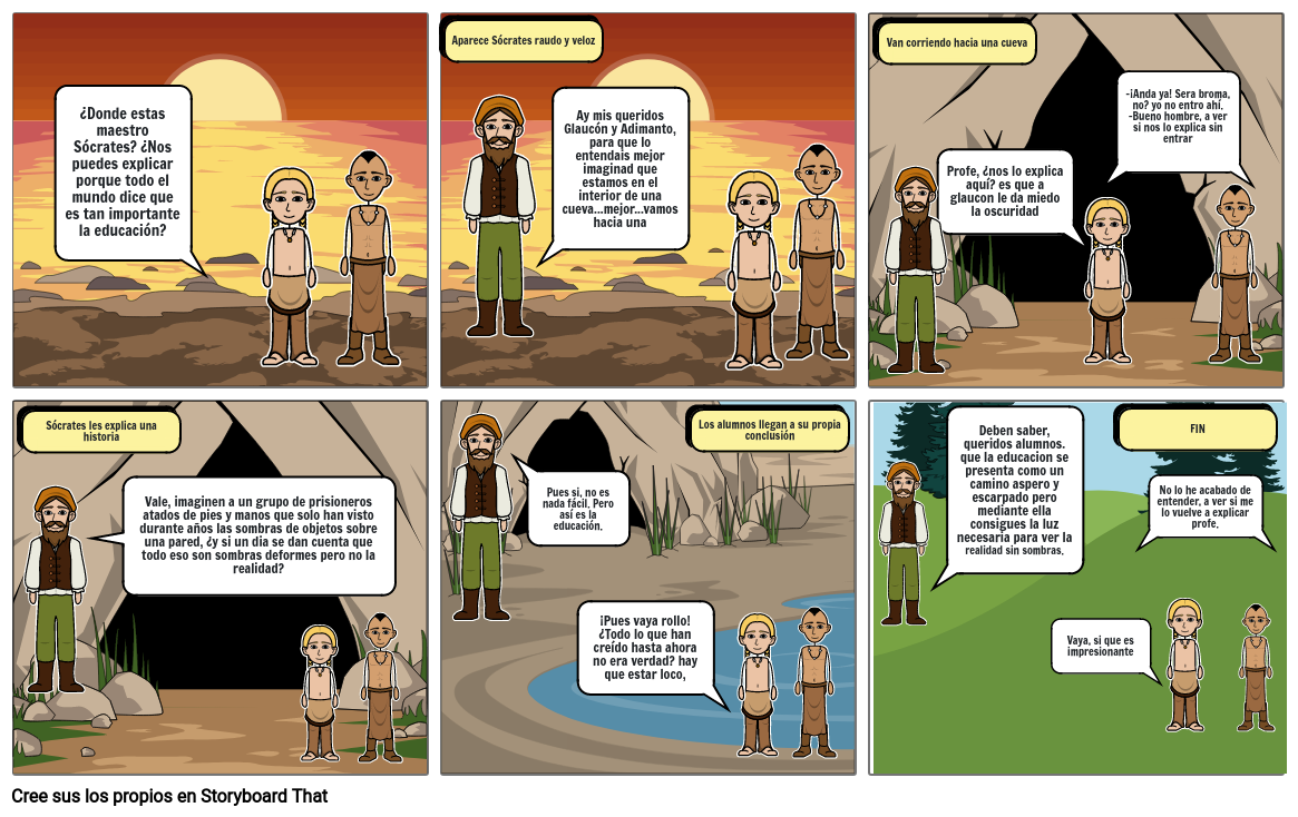 El Mito De La Caverna Storyboard By Michelle79697