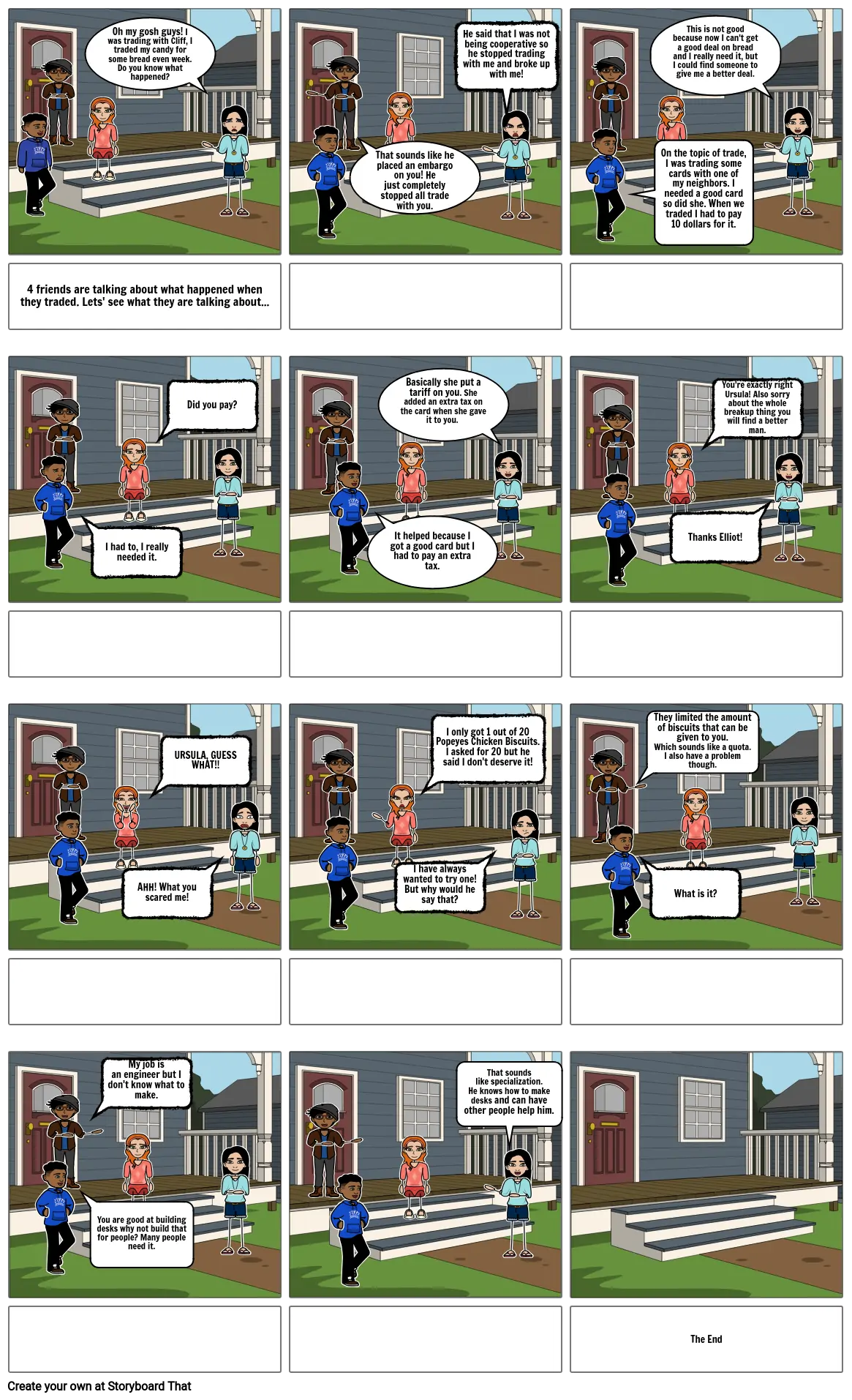 Michelle and Molly&#39;s Trade Barrier Comic  Strip