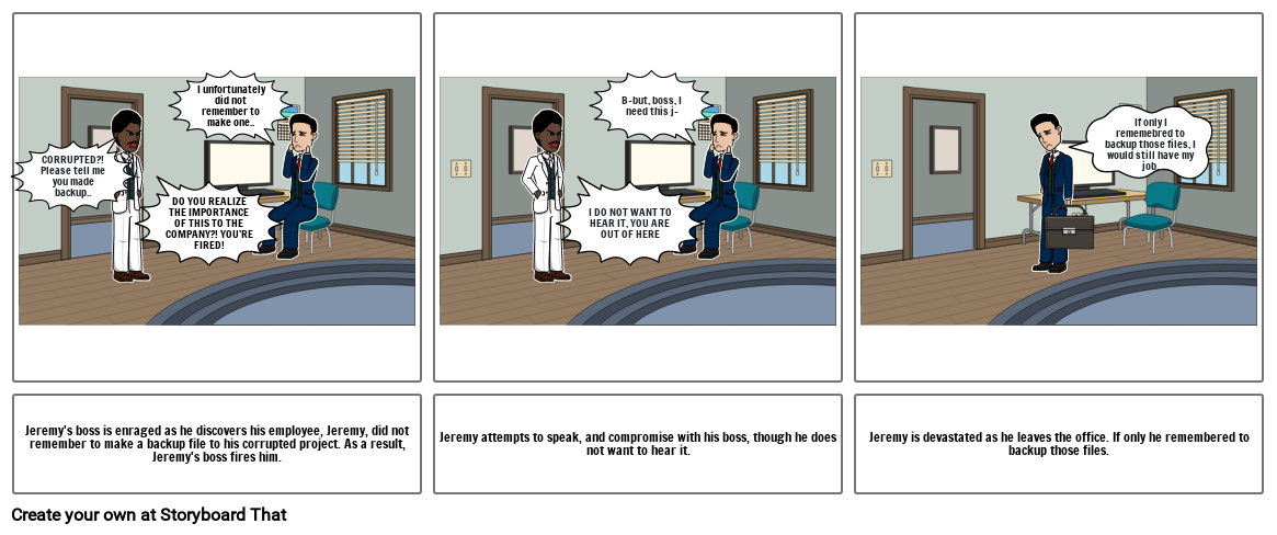 File Management Comic Strip Assignment 2 Storyboard