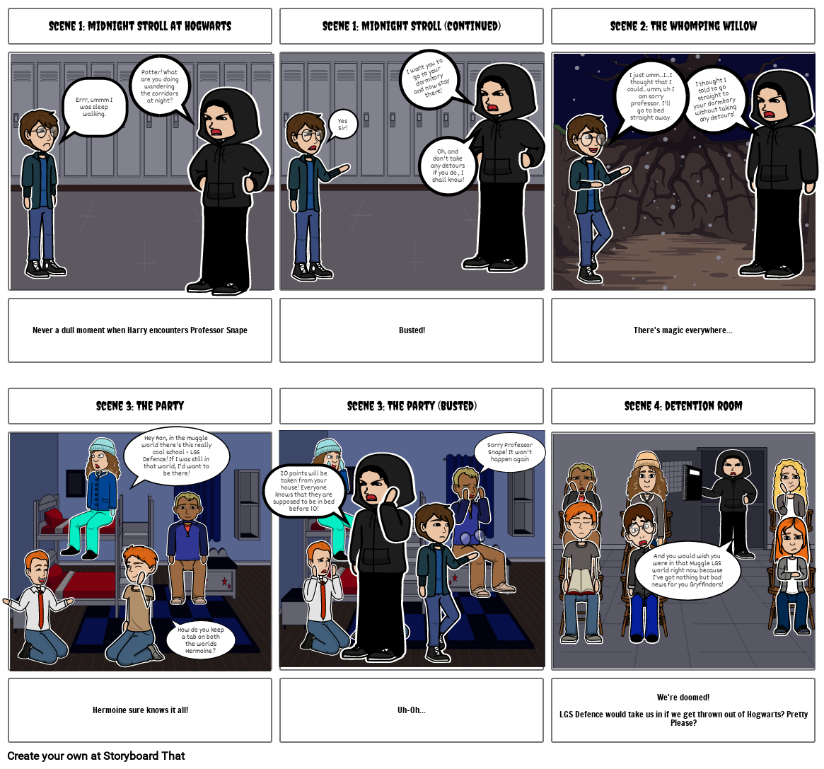 Hogwarts Comic Strip Created by Minahil Fahad