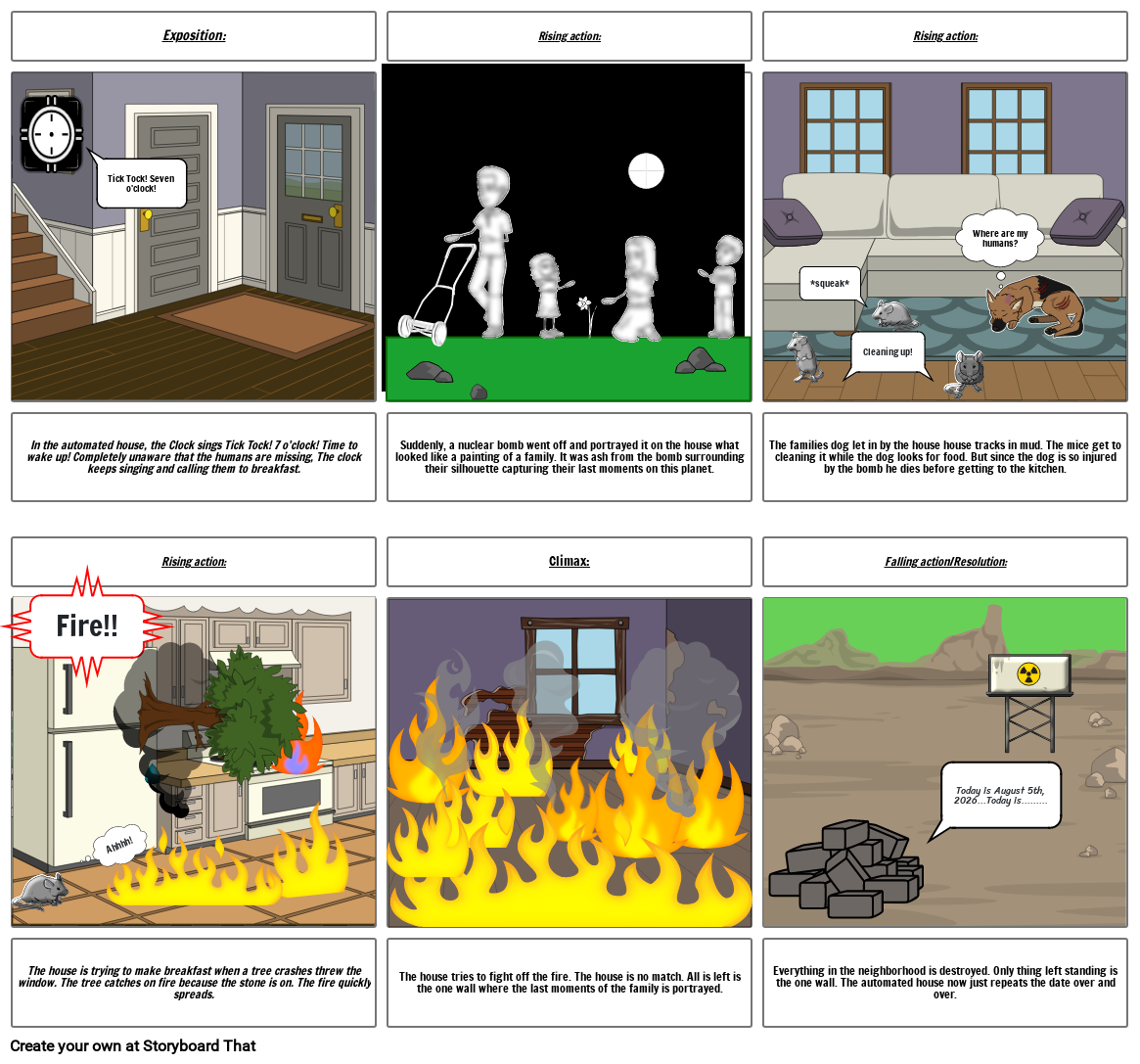 “There Will Come Soft Rains” Storyboard