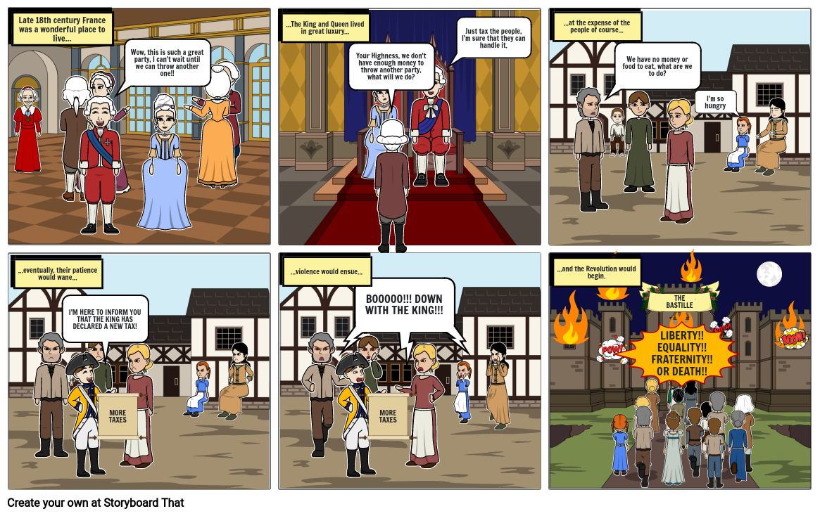 The French Revolution - English Storyboard by mlee2303