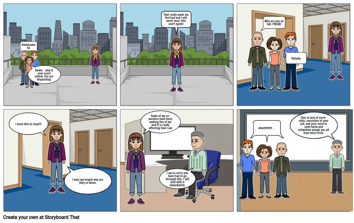 Comic Strip Bullying Storyboard by mlmartin