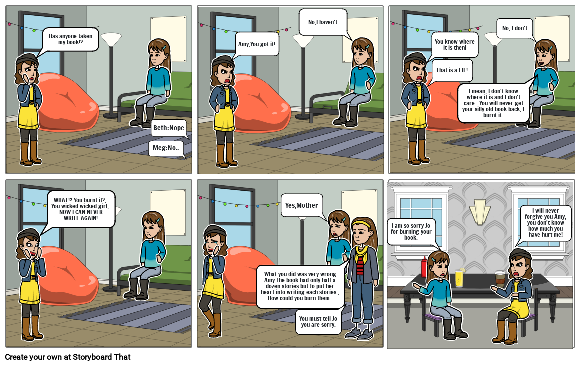 Comic strip of THE QUARREL Storyboard by mmv_mich