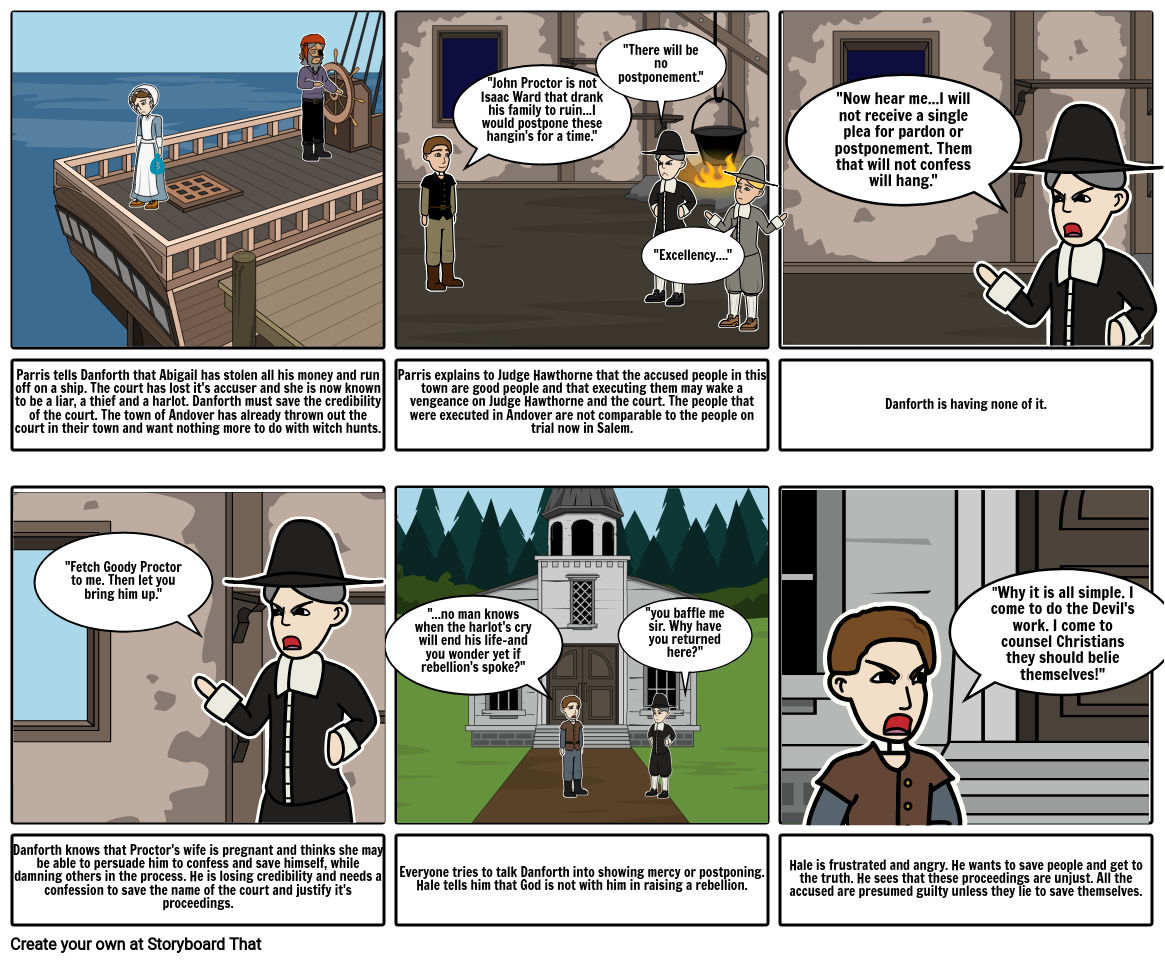 The Crucible Act 4 The Beginning Storyboard