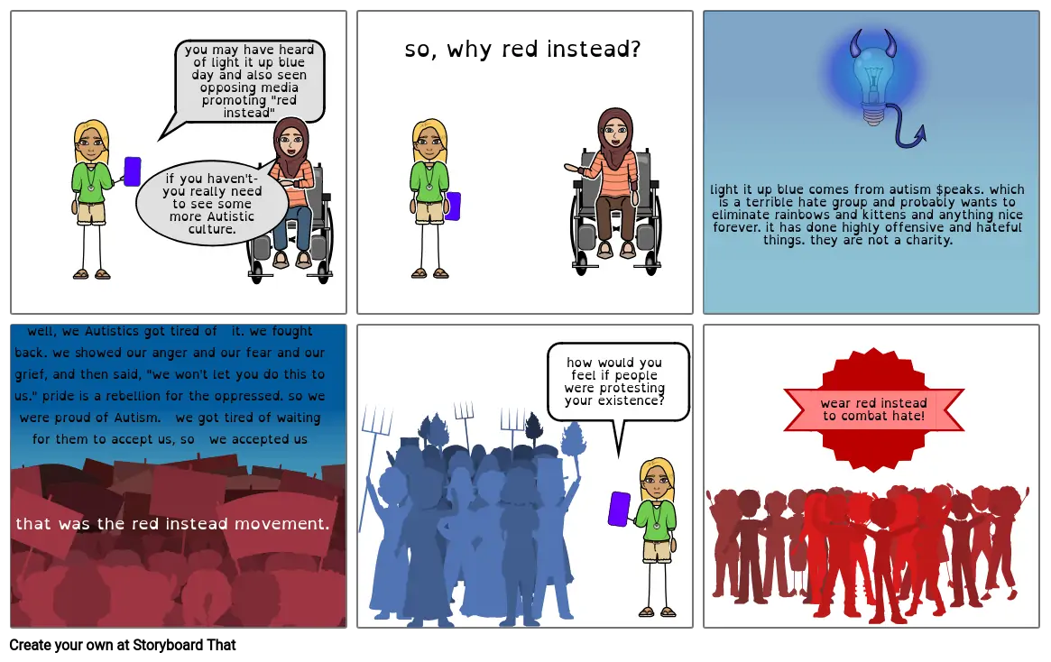 should you wear red instead for Autistics?