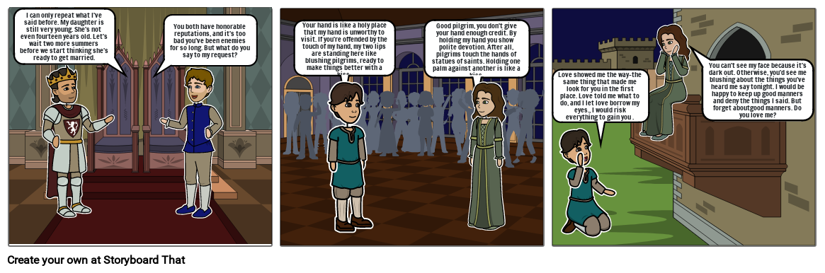 Romeo & Juliet Comic Strip