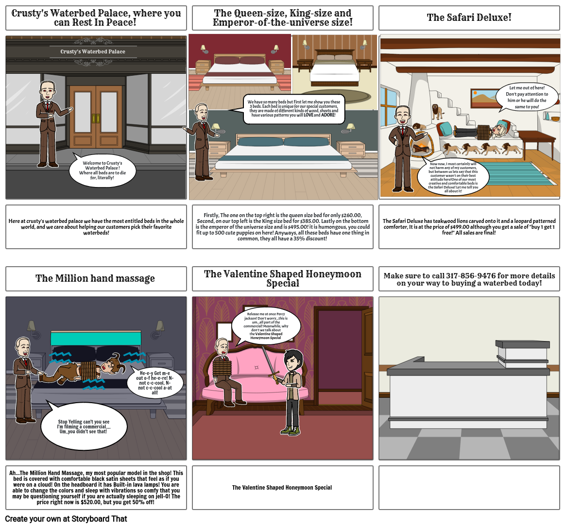 WATERBED PALACE ADVERTISE Storyboard by mrojas18927