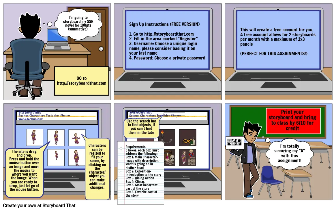 SSR Book Review Storyboard