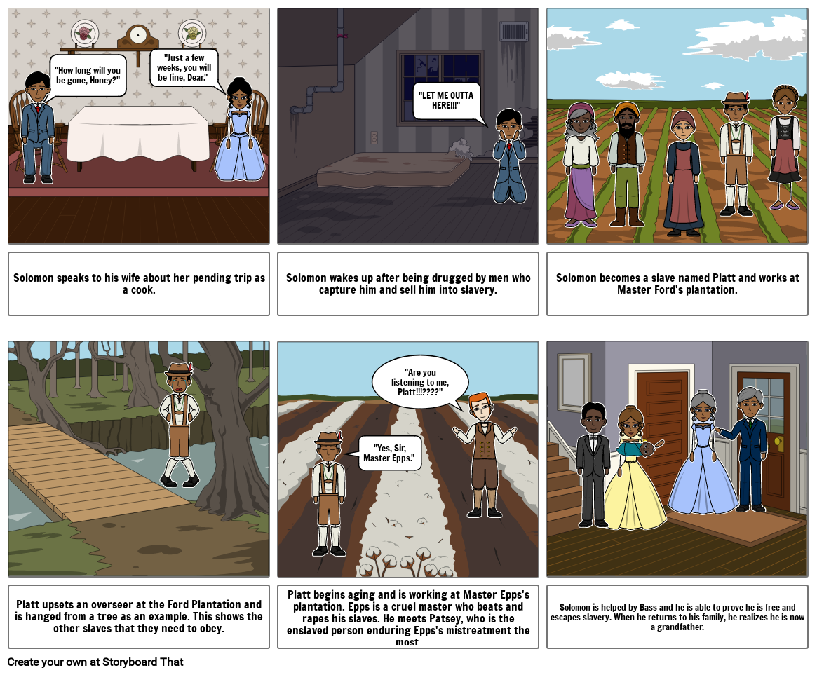 12 Years a Slave Storyboard by mstcs21