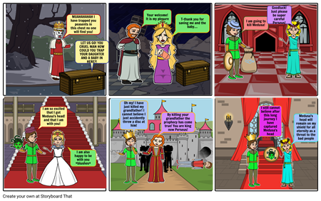 SOCIAL STUDIES STORY BOARDS PERSEUS AND MEDUSA