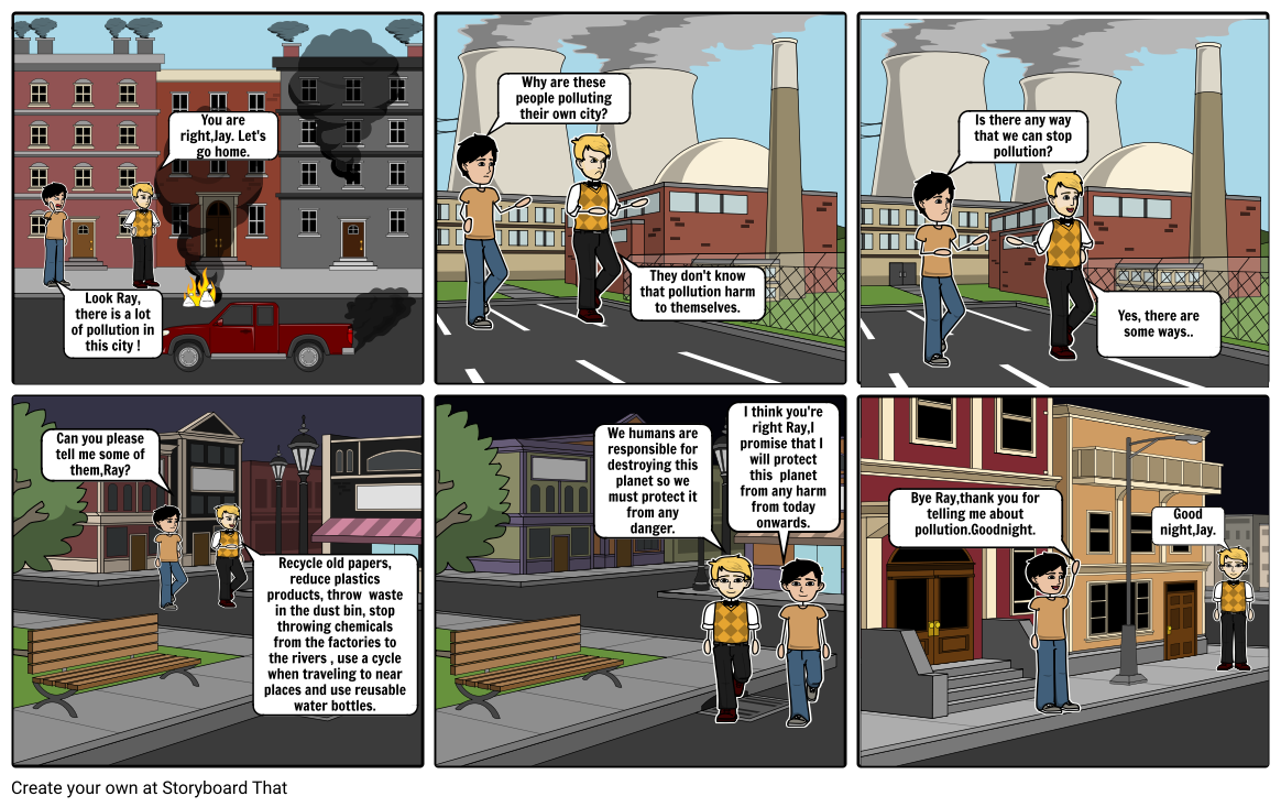 Pollution Storyboard by muneer43944