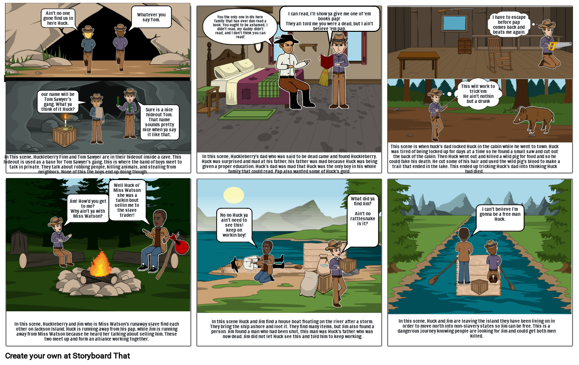 Huckleberry Finn Comic Strip