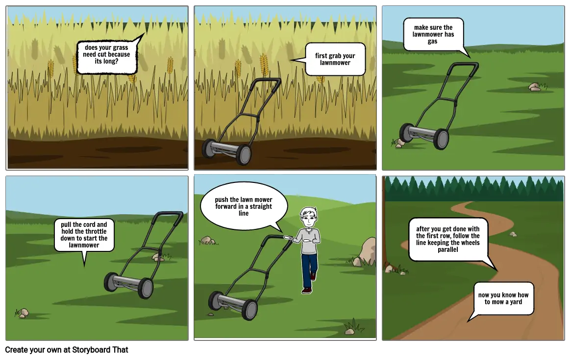 how to mow a yard