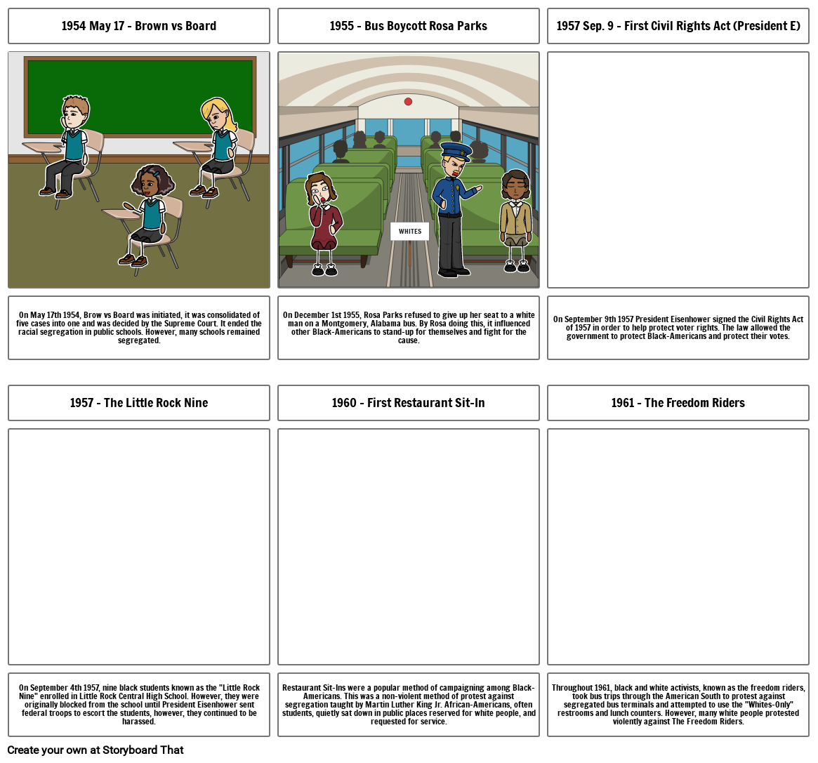 History Timeline 1 Storyboard By N gray