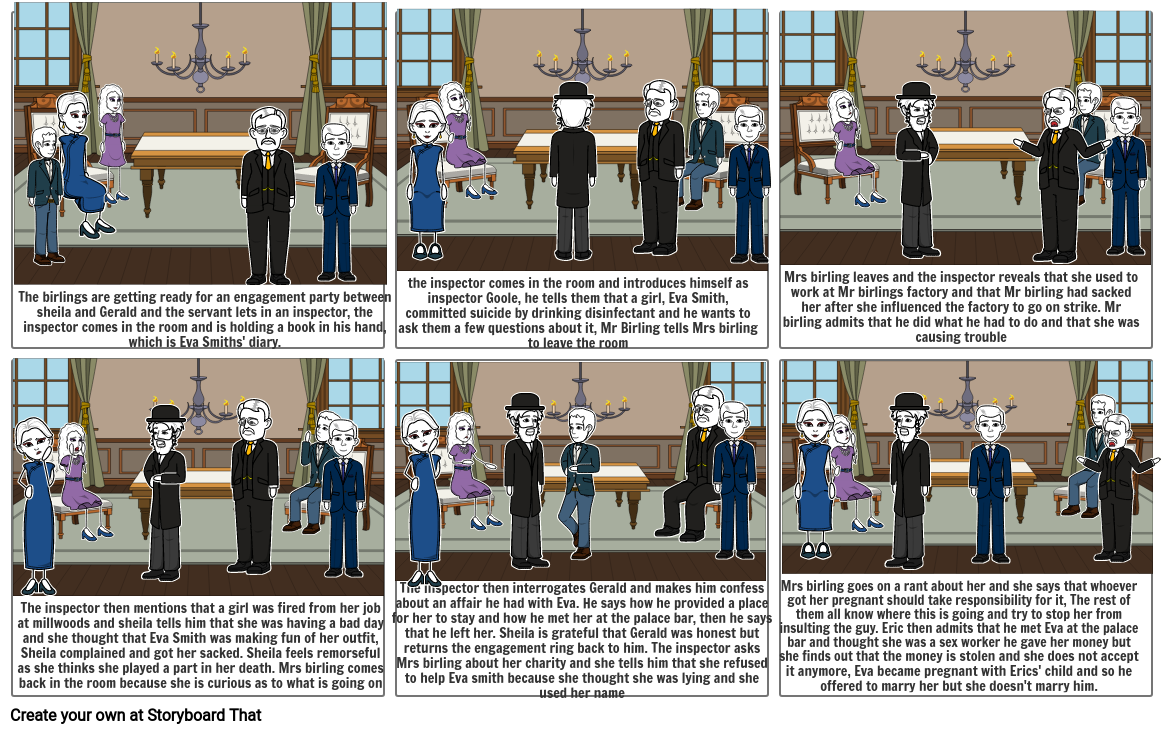 An Inspector Calls Storyboard Por Nanayna 