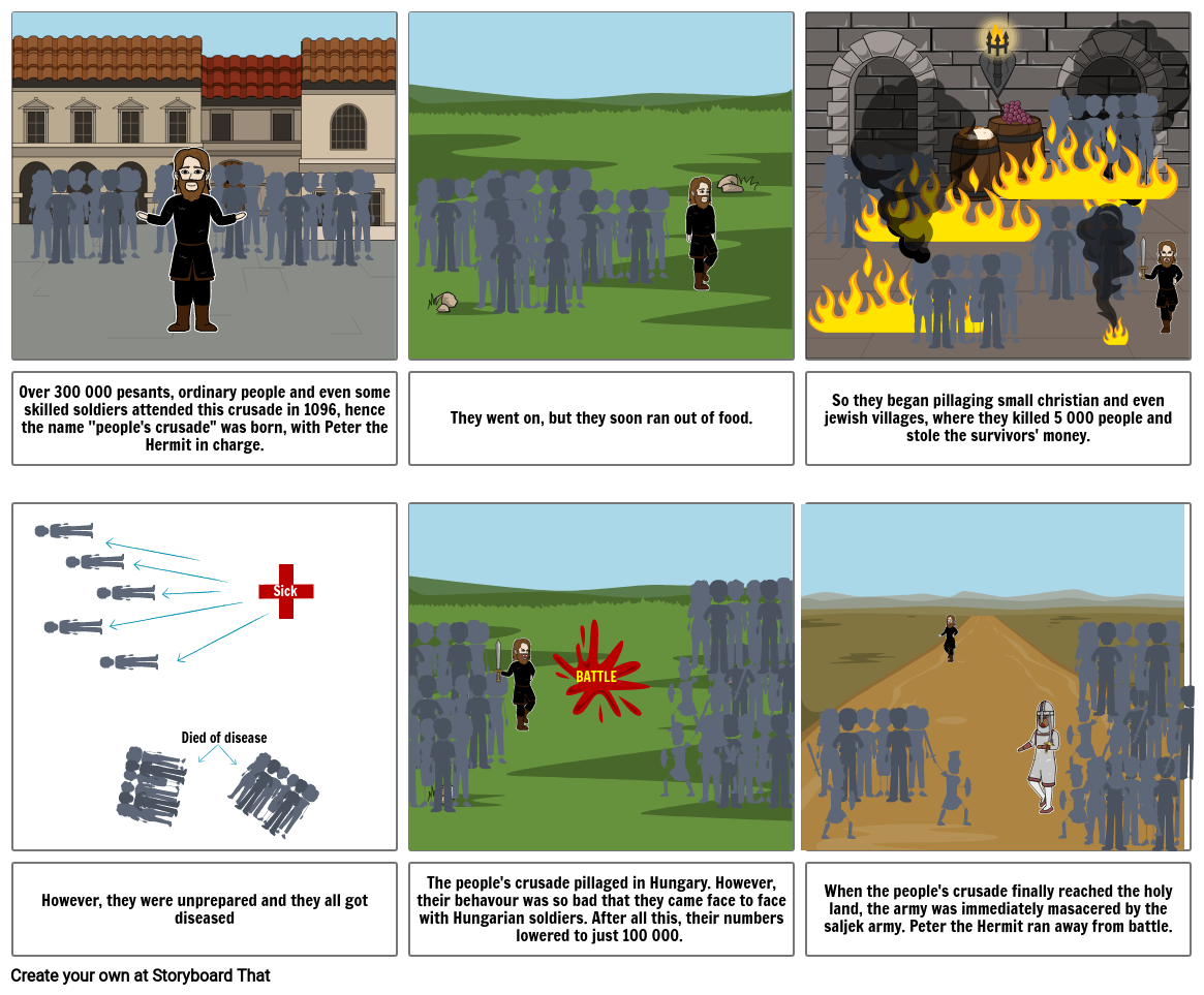 The first crusade storyboard Storyboard by natalie192002