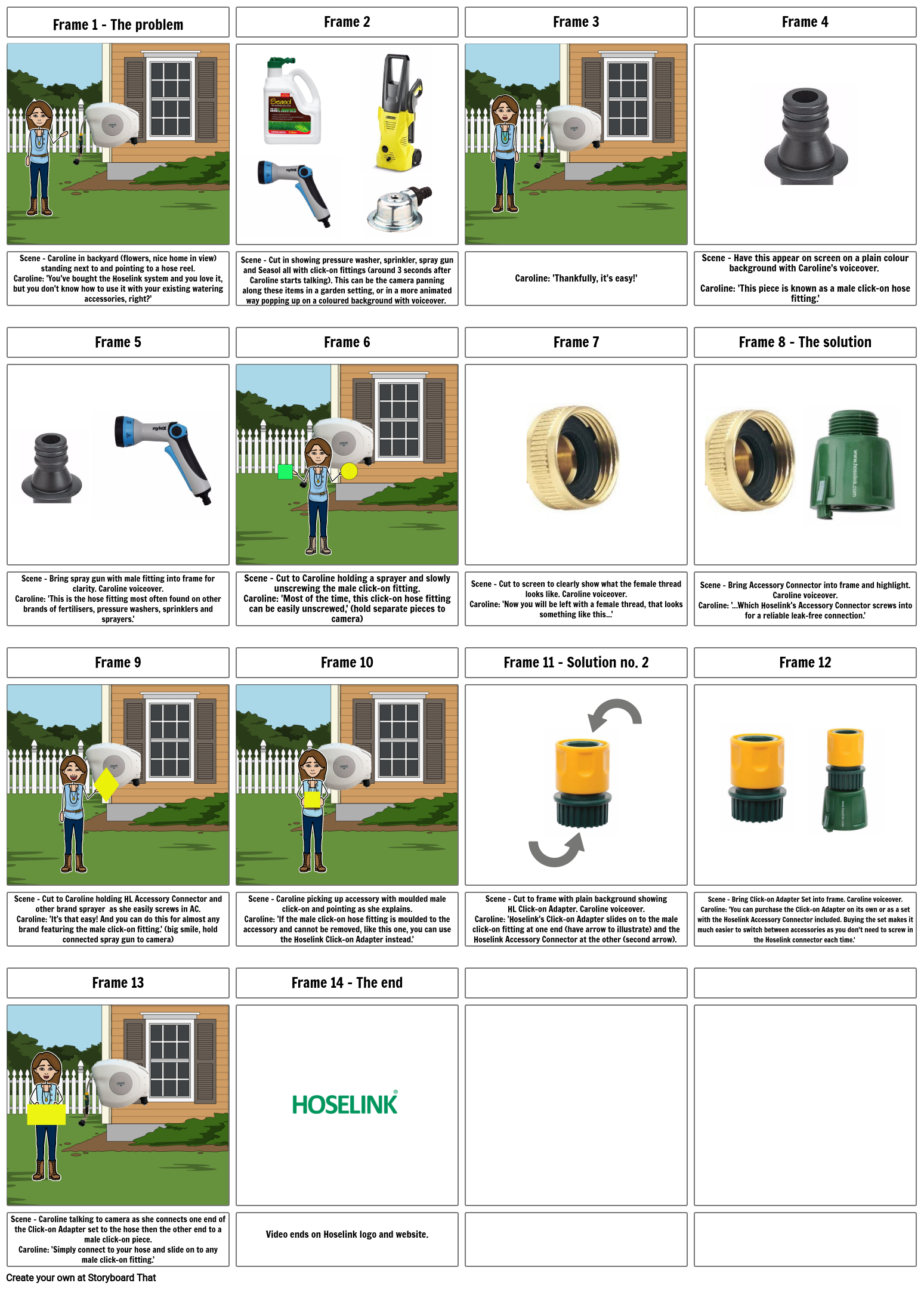 Adapting to Hoselink Storyboard by nataliecrofts