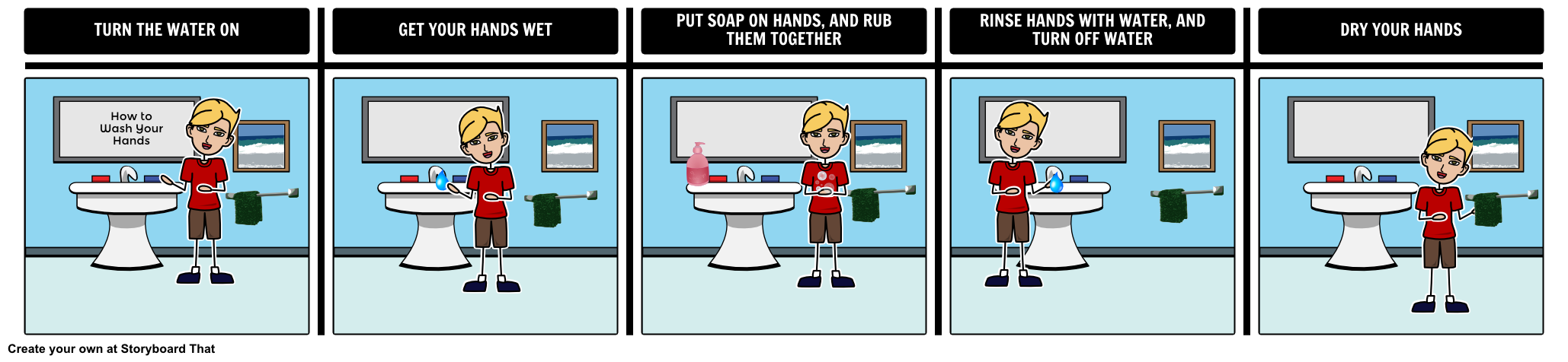 Rinse and RUB your hands. Handwashing behaviour change (. Cartoon pictures Wash your hands, Soap, RUB, Rinse. Cartoon pictures Wash your hands, grab some Soap, RUB, Rinse.