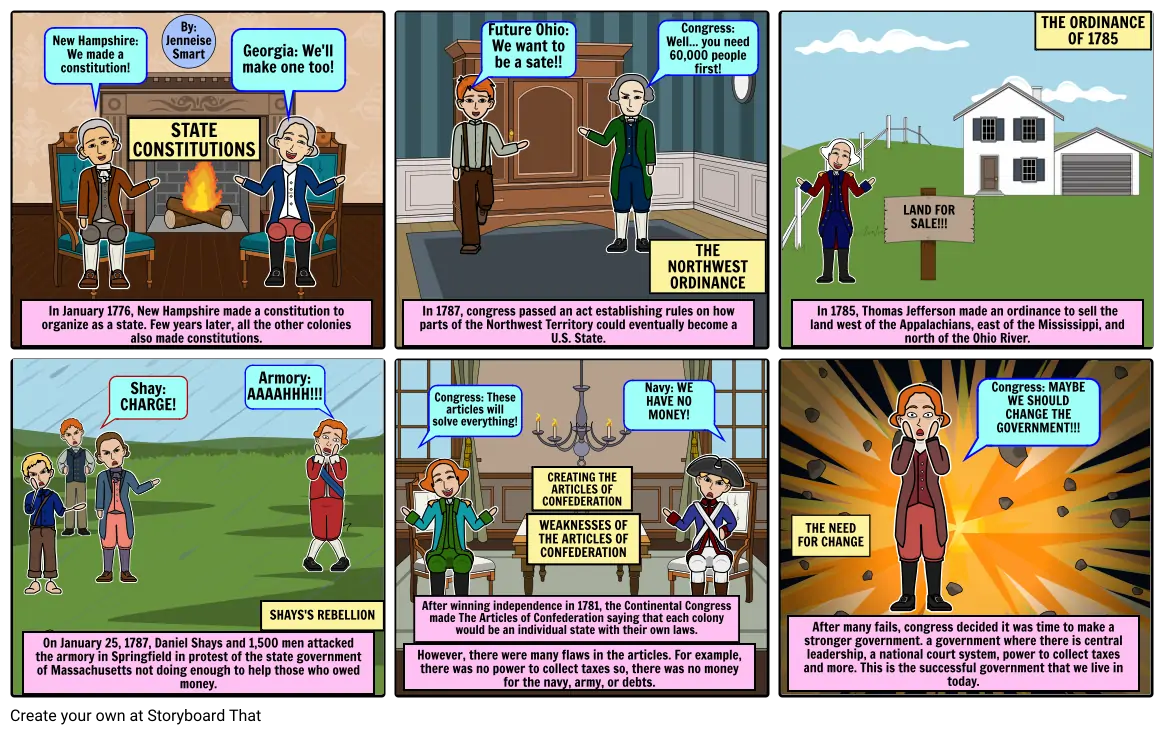 &quot;Is This Any Way To Run A Country?&quot; Articles Of Confederation Comic Strip