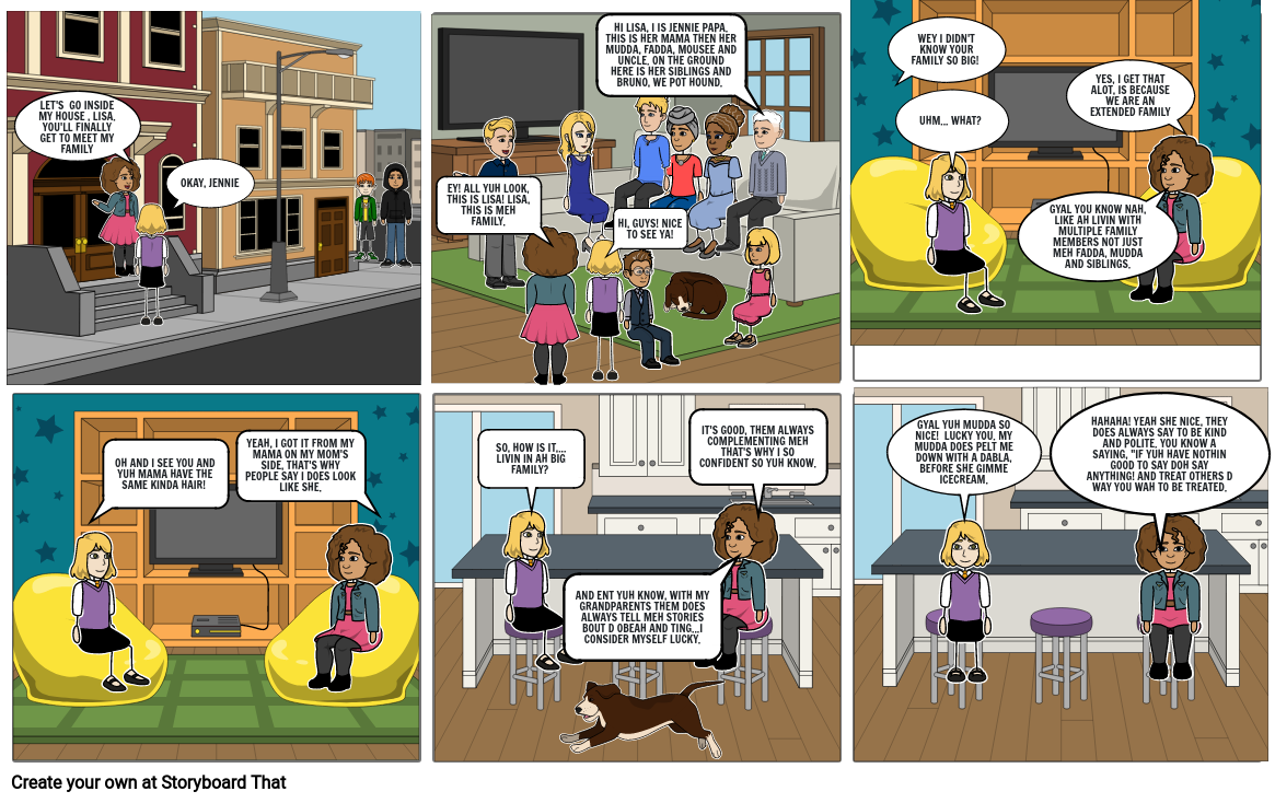 EXTENDED FAMILY COMIC STRIP Storyboard by nickeisha