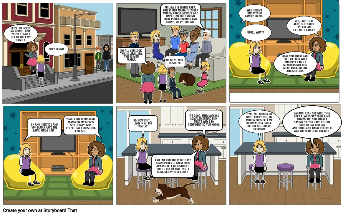 EXTENDED FAMILY COMIC STRIP Storyboard by nickeisha