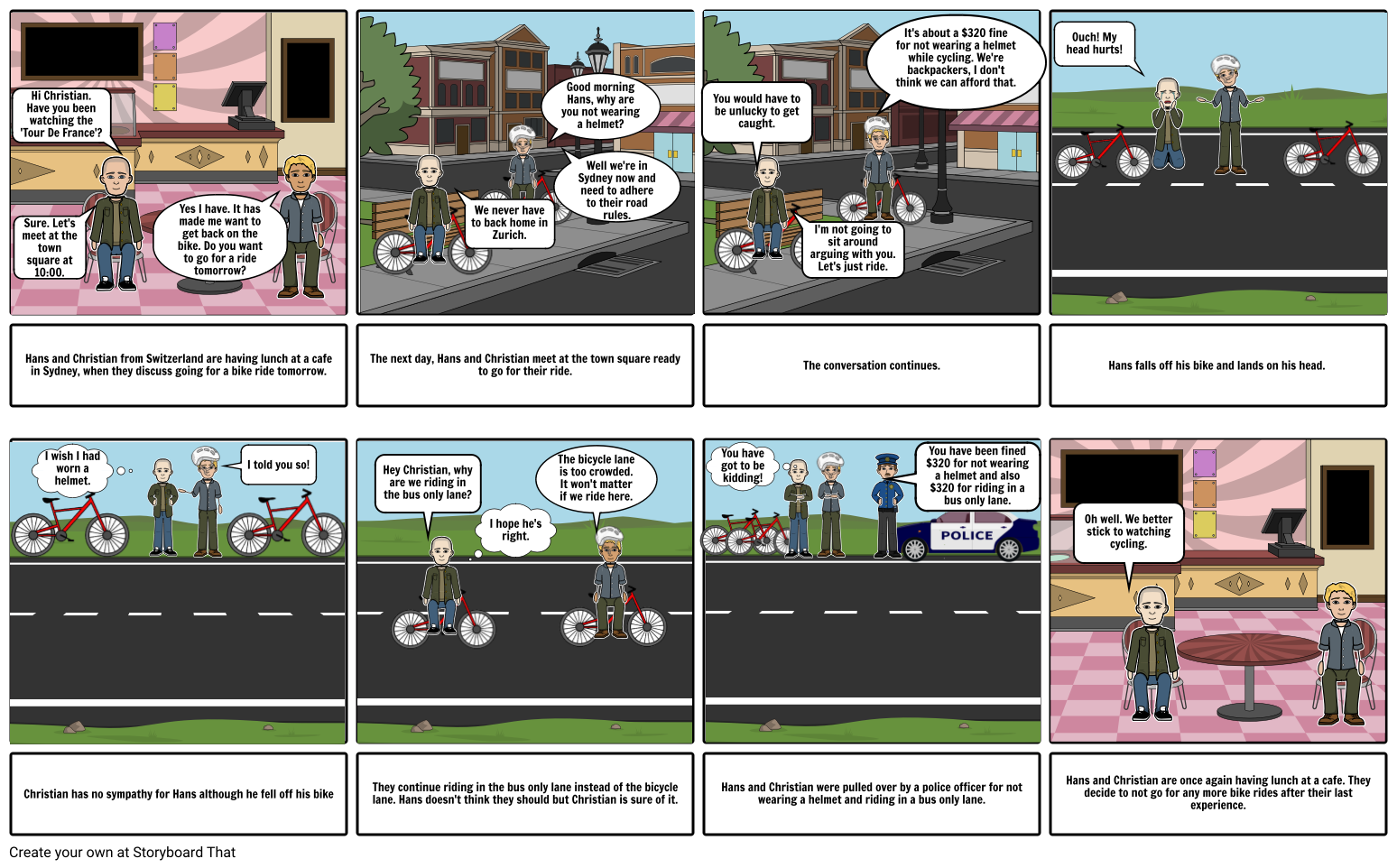 Cycling Safety Storyboard By Nickf