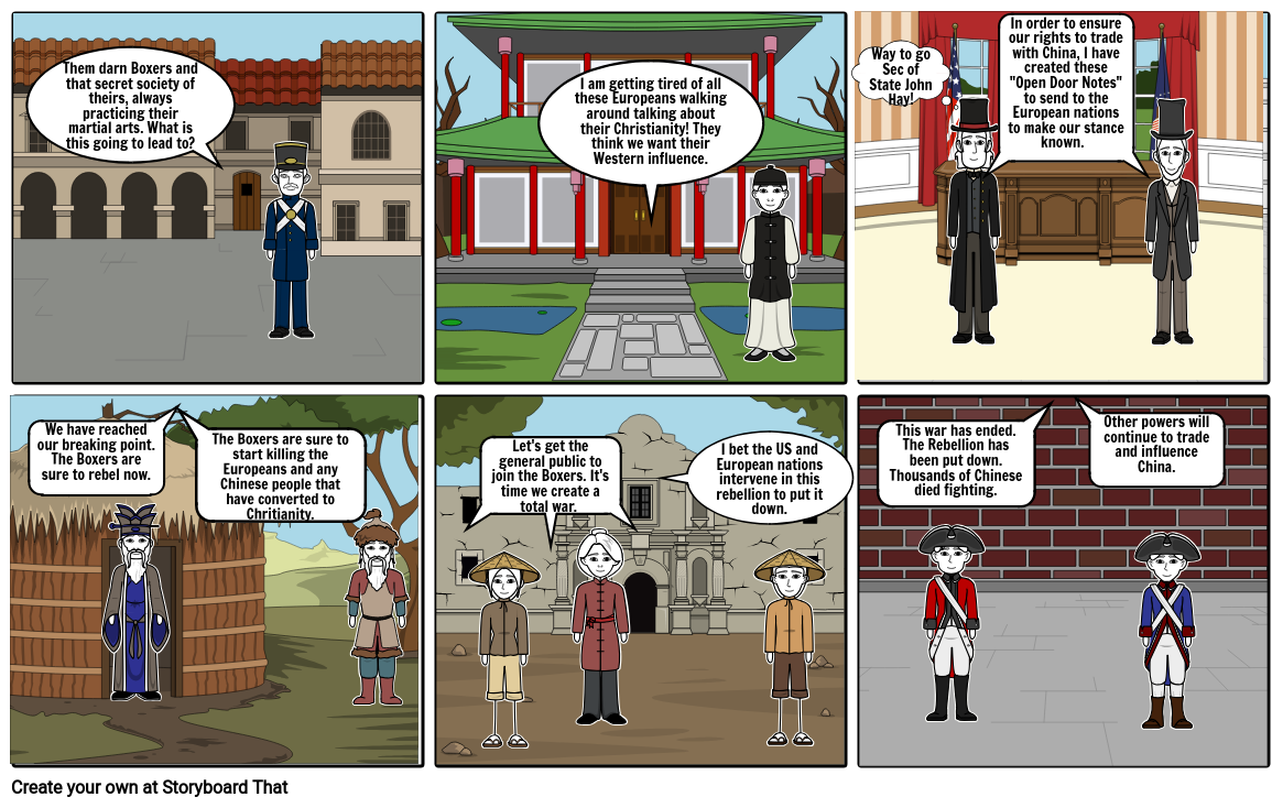 Boxer Rebellion Comic Strip Storyboard by nicolern1