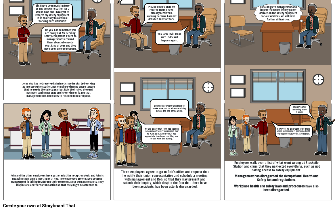 OSHA- Employee Safety Storyboard por nikki12025